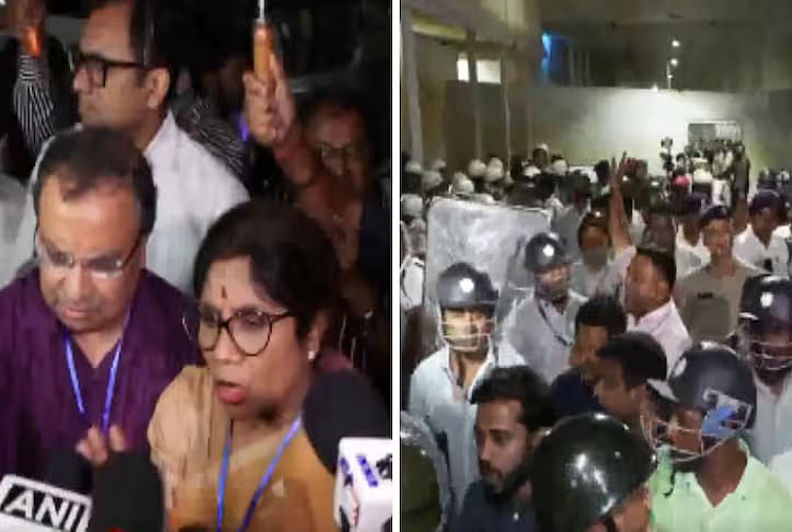 கொல்கத்தா: மின்னணு வாக்குப்பதிவு இயந்திரங்களை திறக்க முயற்சி?திரிணாமுல் காங்கிரஸ் போராட்டம்!