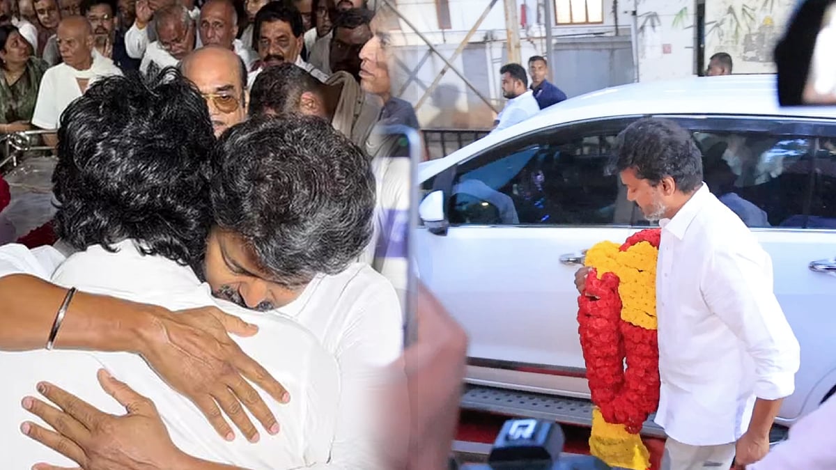 ஆர்.பி.சௌத்ரி: நேரில் சென்று அஞ்சலி; ஜீவாவை ஆரத்தழுவி ஆறுதல் சொன்ன விஜய்!