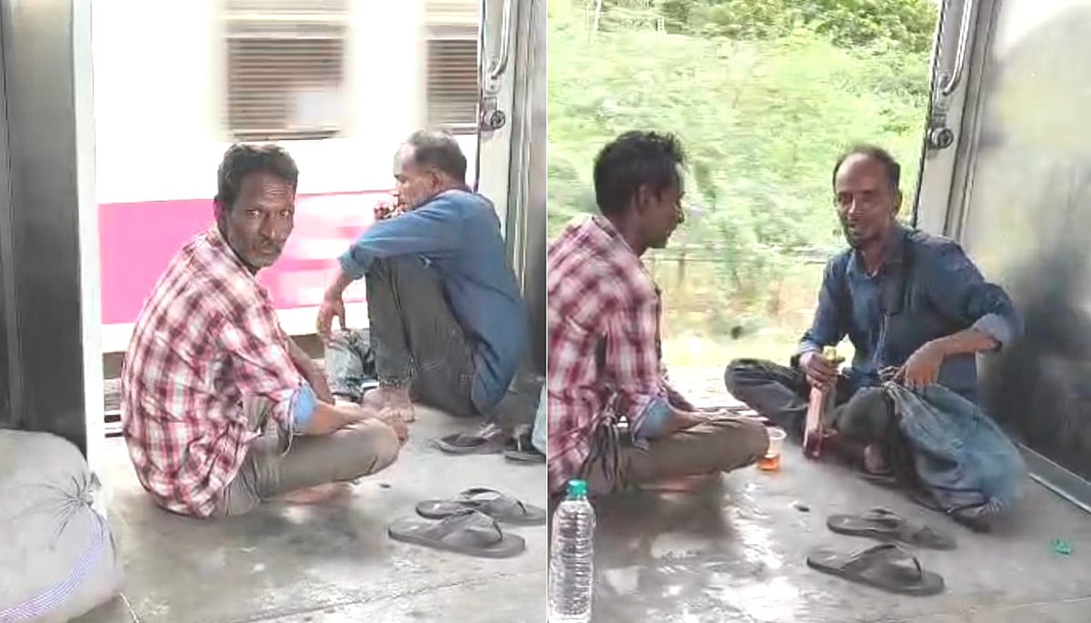 அரக்கோணம்: ரயிலில் மது அருந்தி புகைப்பிடித்த போதை ஆசாமிகள் - பயணிகள் பாதுகாப்பு கேள்விக்குறி!
