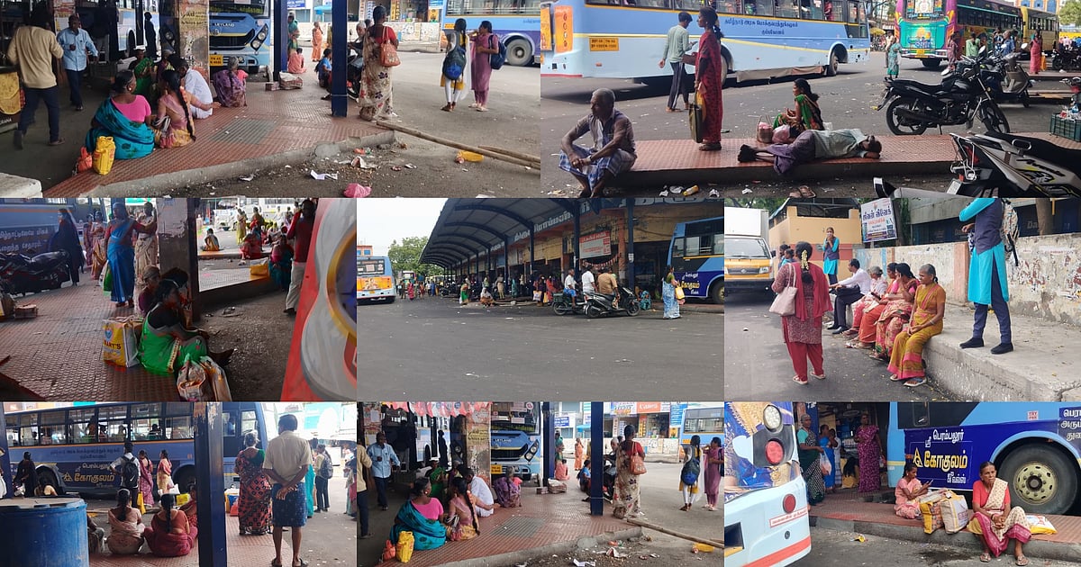 தரையில் அமரும் பயணிகள்; மூக்கை பிடிக்கும் அளவுக்கு சுகாதார சீர்கேடு- பெரம்பலூர் பேருந்து நிலைய அவலம்
