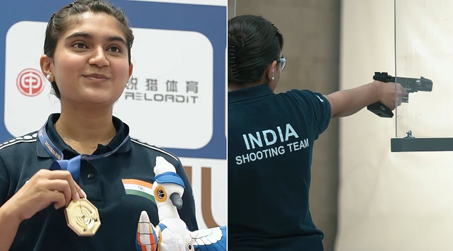 ISSF உலகக் கோப்பை : இந்தியாவின் பதக்க வேட்டை; தங்கம் வென்ற ஈஷா சிங்... வெண்கலம் சேர்த்த மனு பாக்கர்!