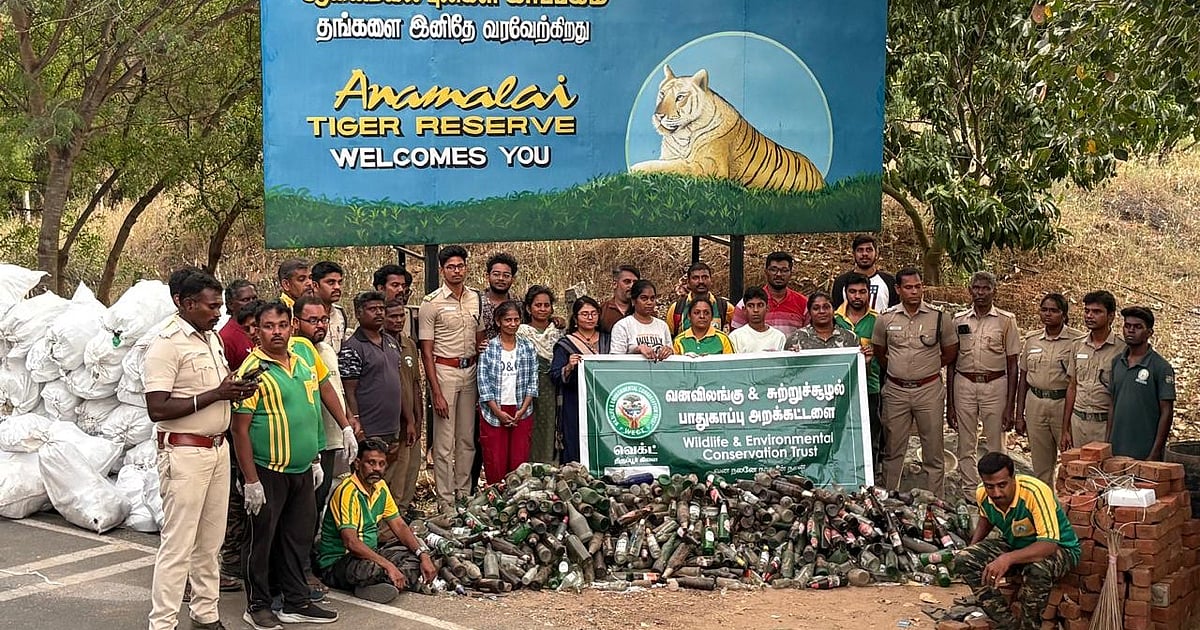 குப்பையாகும் வனம்: ஆபத்தில் சிக்கும் வனவிலங்குகள்; 7,685 கிலோ நெகிழி, 6,110 கிலோ பாட்டில்கள் அகற்றம்