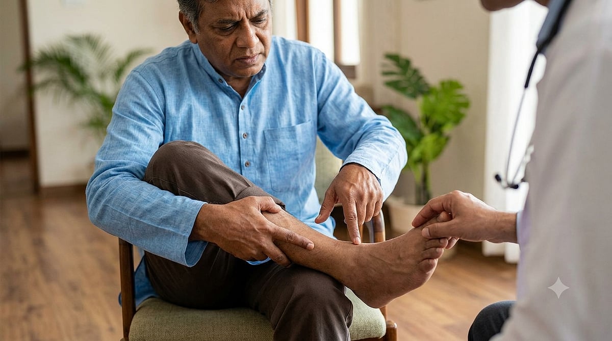 Doctor Vikatan: ஈரமான இடத்தில் நின்றாலே கால்களில் குடைச்சல்: வைட்டமின் குறைபாடா... நரம்பு பாதிப்பா?