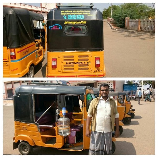 ஆட்டோவில் குடிநீர் கேன் பொருத்தி பயணிகளின் தாகம் தீர்க்கும் ஆட்டோ ...