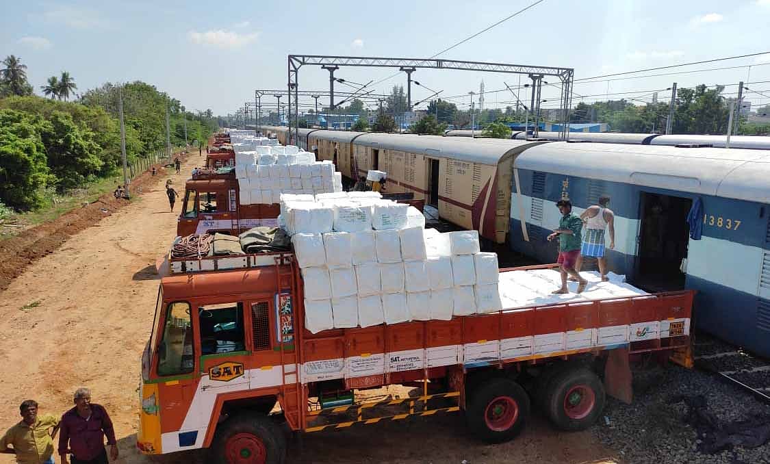 24 பார்சல் வேகன்கள், 550 டன் கொசுவலைகள்... ஒடிசாவுக்கு பறக்கும் கரூர்