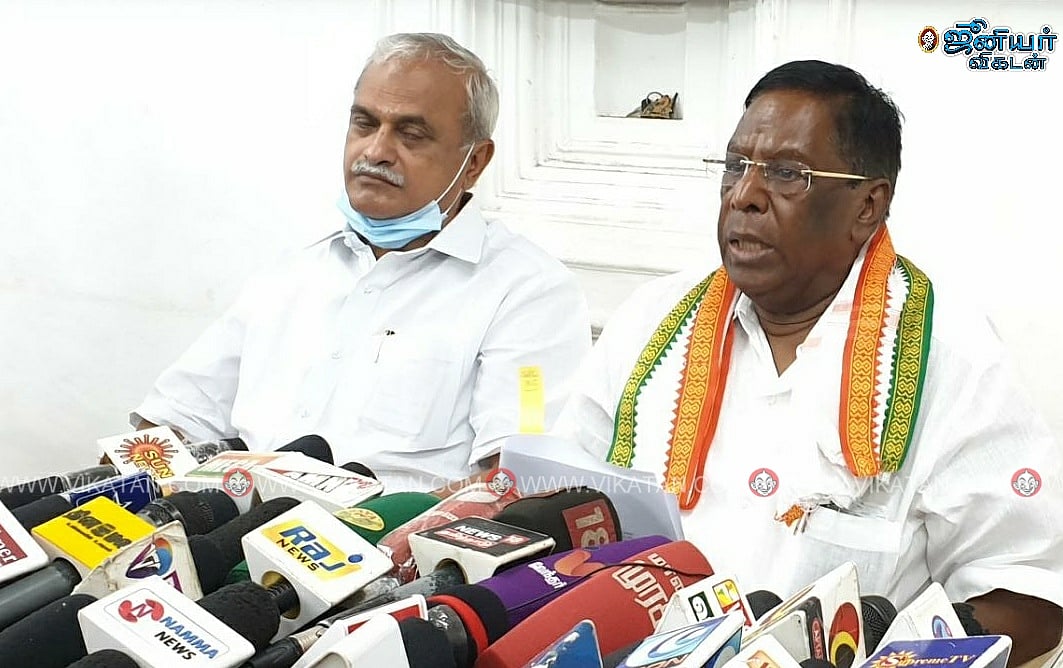 புதுச்சேரி:-`சீட்-இல்லை!’---கை-விரித்த-காங்கிரஸ்;-அதிர்ச்சியில்--நாராயணசாமி