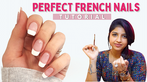 Wow: Easy French Nails At Home | Gel Polish | French Manicure | Nail Art | how to get salon style french nails at home - Vikatan Wow: Easy French Nails At Home | Gel Polish | French Manicure | Nail Art | how to get salon style french nails at home - Vikatan