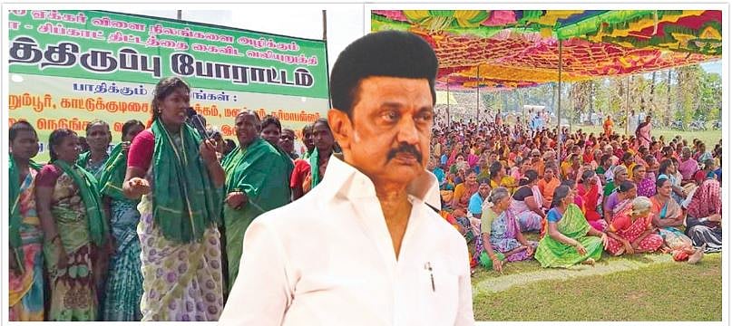TVK: ``அரிட்டாபட்டி நிலைபாட்டைத் தானே திமுக பரந்தூரிலும் எடுத்திருக்க வேண்டும் - விஜய் ஆவேசம்
