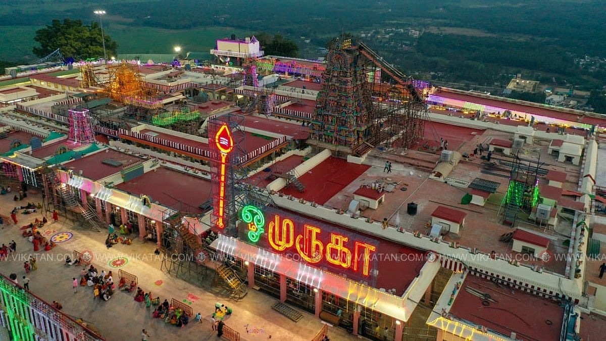 சுந்தர்.சி - குஷ்பூ செலுத்திய நேர்த்திக்கடன்; குடும்பத்துடன் தரிசனம்; அன்னதானம் வழங்கி வழிபாடு