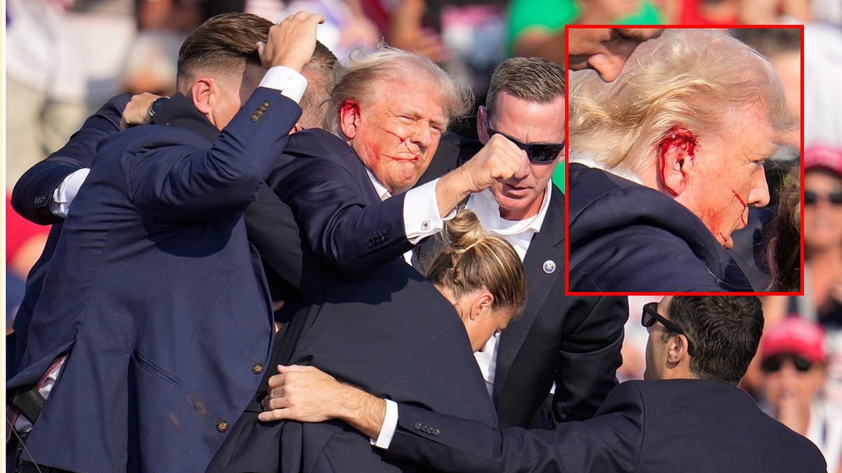 தலைக்கு வைக்கப்பட்ட குறி; Micro நொடியில் திரும்பிய Donald Trump - சமூக வலைதளங்களில் வைரலாகும் வீடியோ