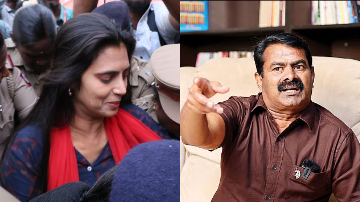 Seeman: ``இது ஒரு பெரிய குற்றமா?'' - நடிகை கஸ்தூரி கைதுக்கு சீமான் கண்டனம்! | Seeman condemns the arrest of actress Kasthuri! - Vikatan