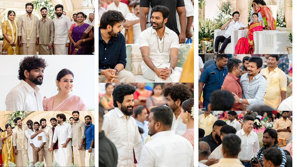 `ஸ்டாலின் முதல் தனுஷ், நயன்தாரா வரை; பிரபலங்கள் பங்கேற்றத் திருமண விழா|யார் இந்த ஆகாஷ்-தாரணி தம்பதி