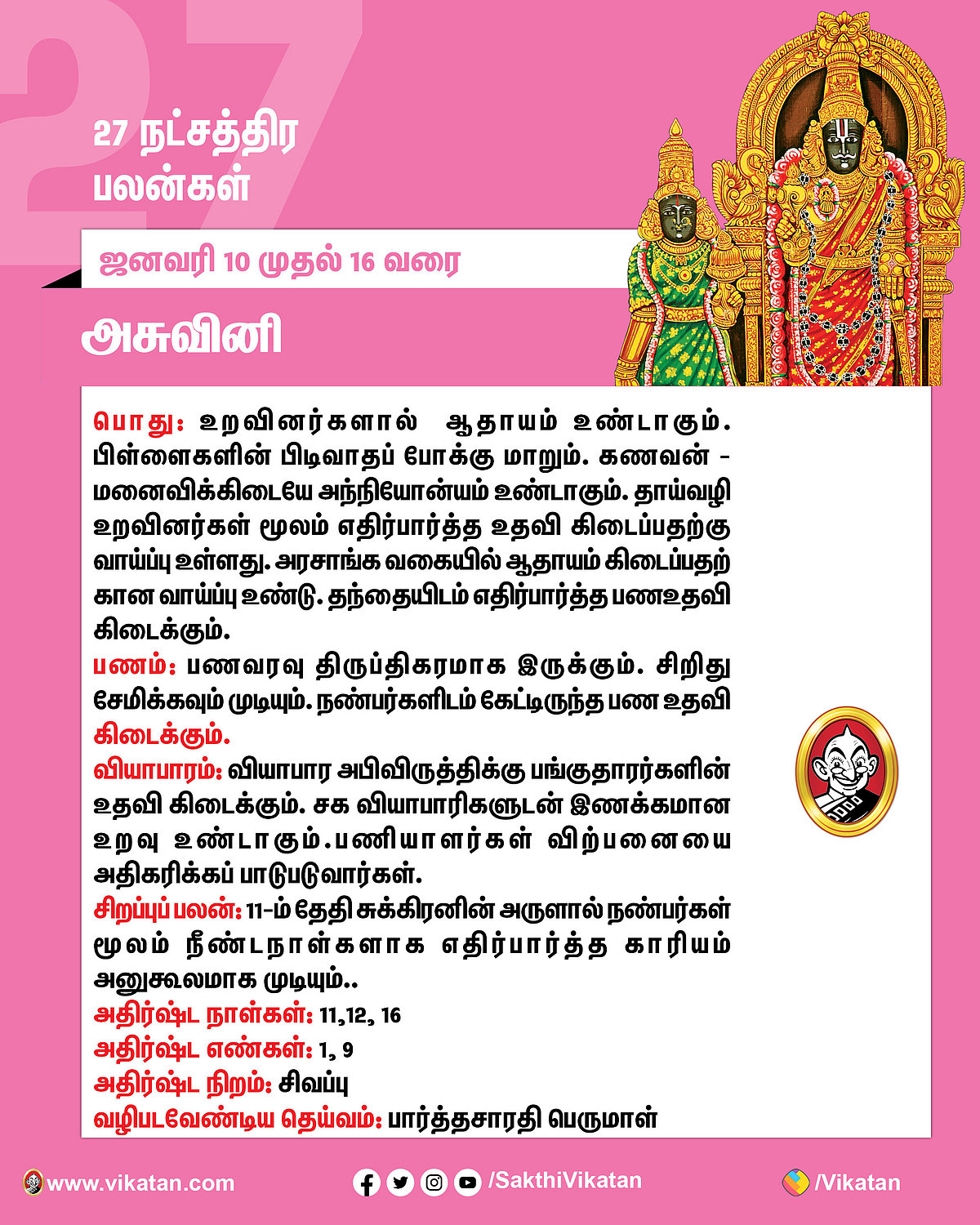 நட்சத்திர பலன்கள்: ஜனவரி 10 முதல் ஜனவரி 16 வரை #VikatanPhotoCards