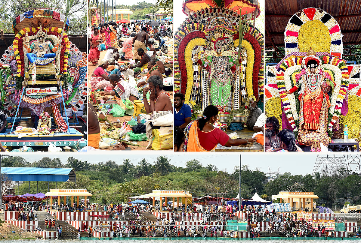 மாசி மகம்: புதுச்சேரி திருக்காஞ்சியில் குவிந்த பக்தர்கள் |Photo Album