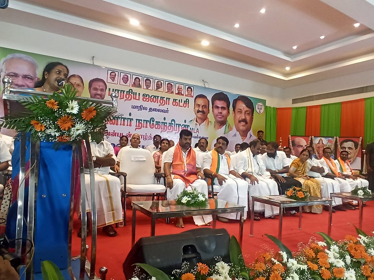 அண்ணாமலை, புதிய எழுச்சியை கொடுத்தவர் - நயினார் வரவேற்பு நிகழ்வில்   வானதி சீனிவாசன்