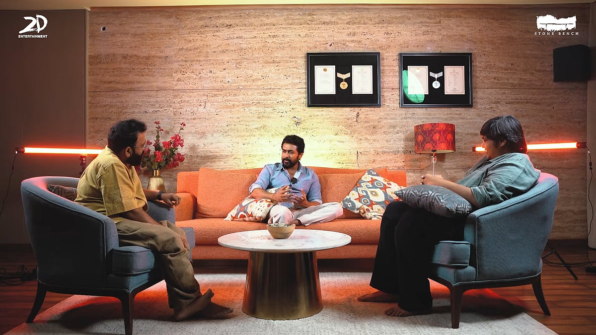 Retro: ``கார்த்திக் சுப்புராஜ் அது மாதிரி கதை வெச்சிருக்காரு; அதை தான் முதல்ல சொன்னாரு! - சூர்யா