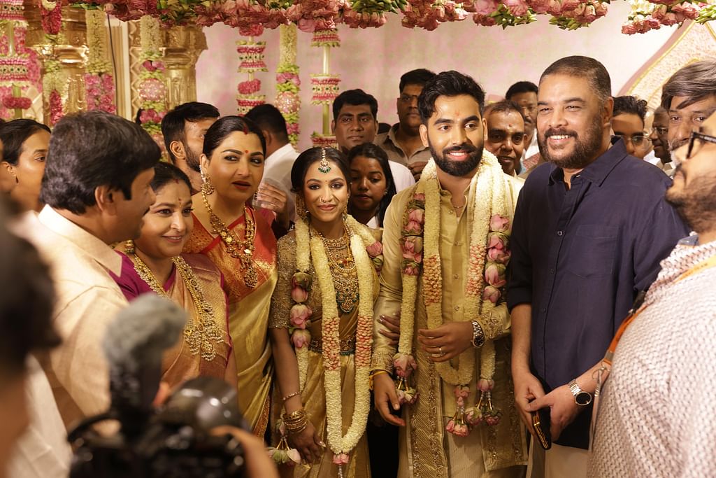 Sundar C & Khushboo at Vels Wedding