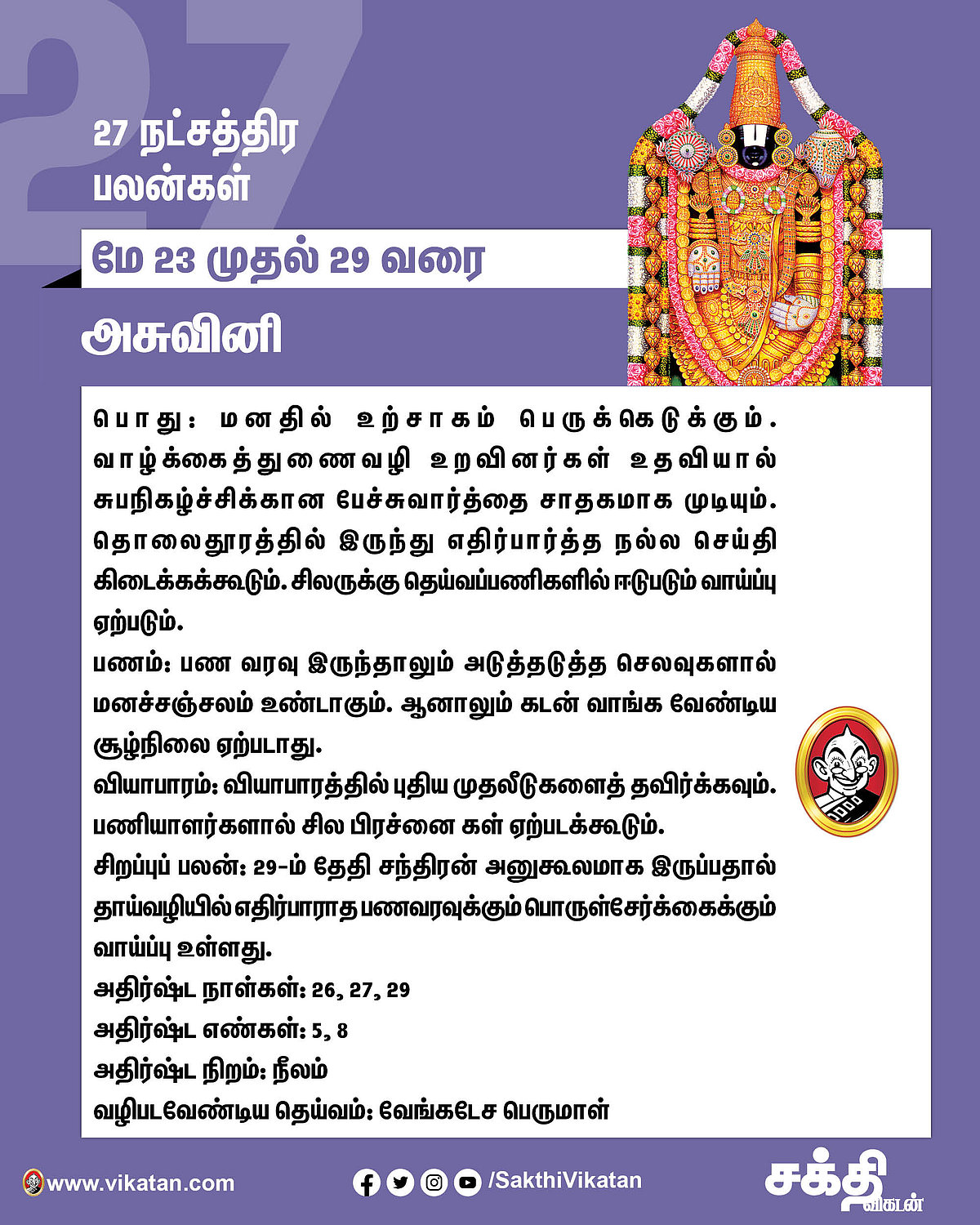 நட்சத்திர பலன்கள்: மே 23 முதல் மே 29 வரை #VikatanPhotoCards