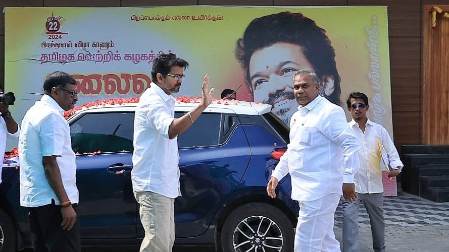 விஜய் மீது வழக்கு: எம்.ஜி.ஆர், ஜெயலலிதாவை முடக்க நினைத்த அதே பாணி... - ஆதவ் அர்ஜுனா