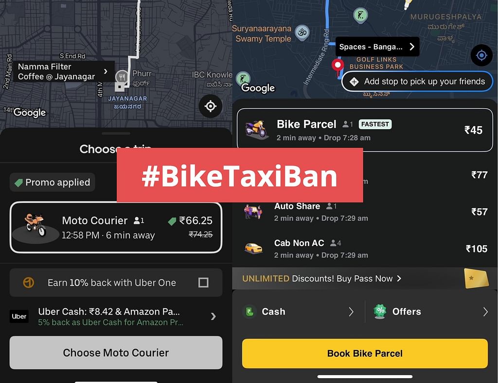 Bike Taxi Ban