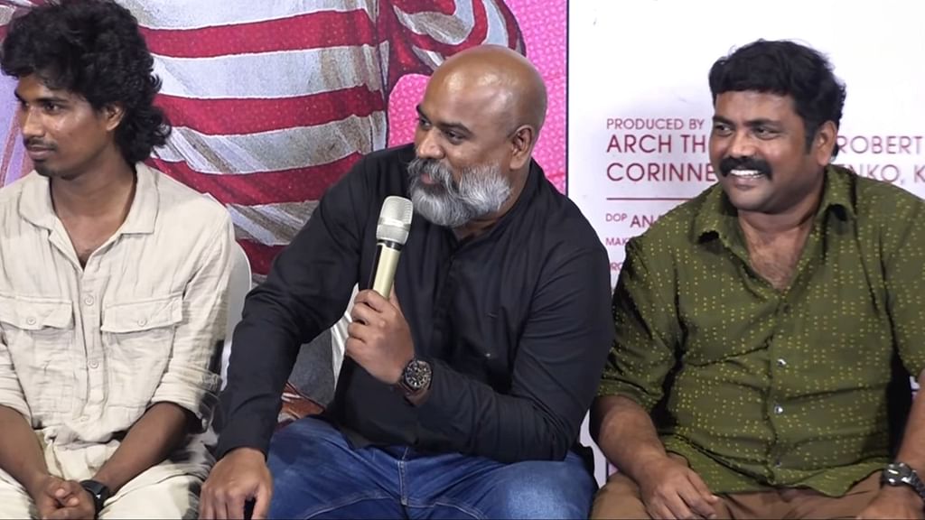 Kaali Venkat: "நான் அழுதிடவே கூடாதுன்னு நினைச்சேன்" - பட விழாவில் கலங்கிய காளி வெங்கட் 4 Madras Matinee Director - Karthikeyan Mani