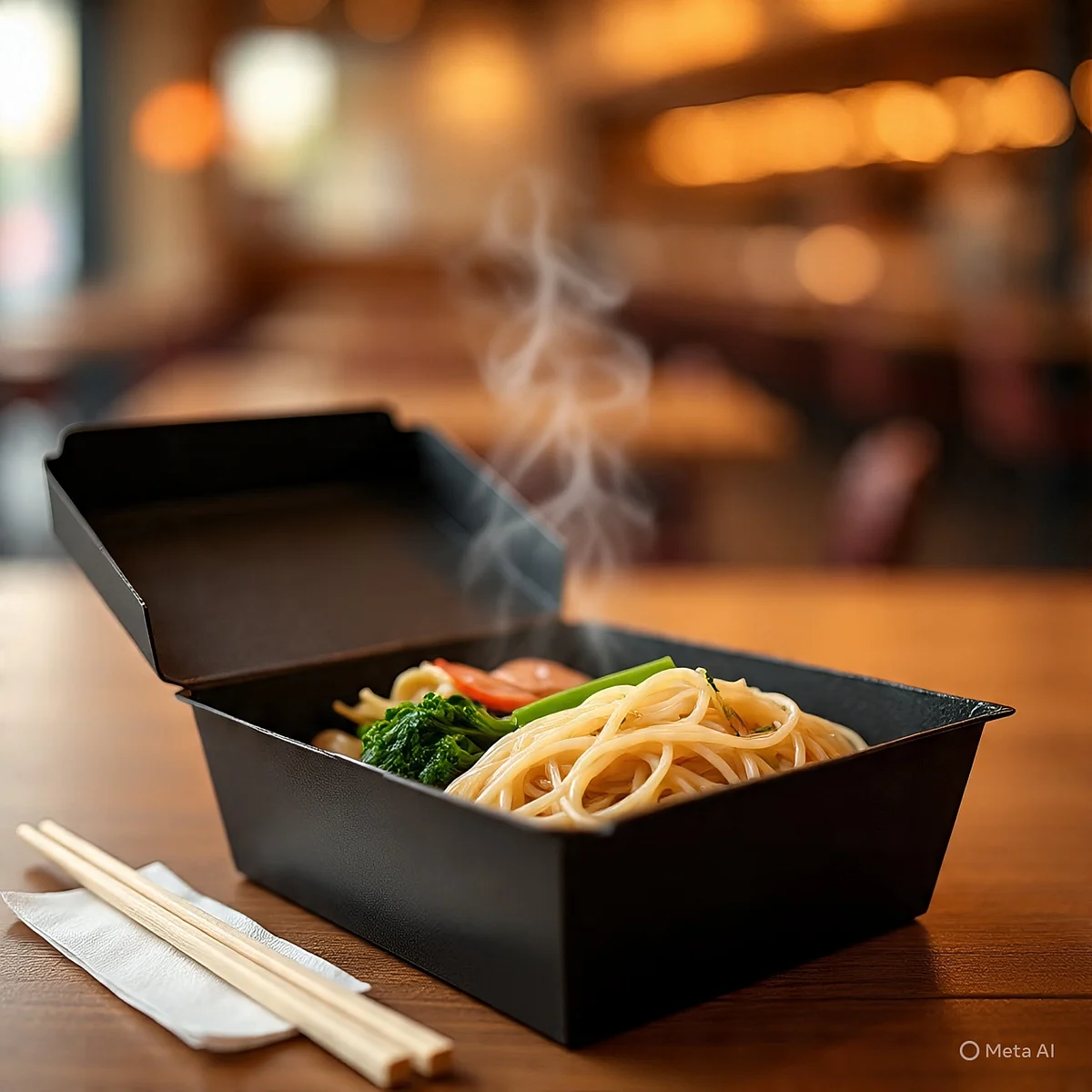 Black Takeout Food Containers