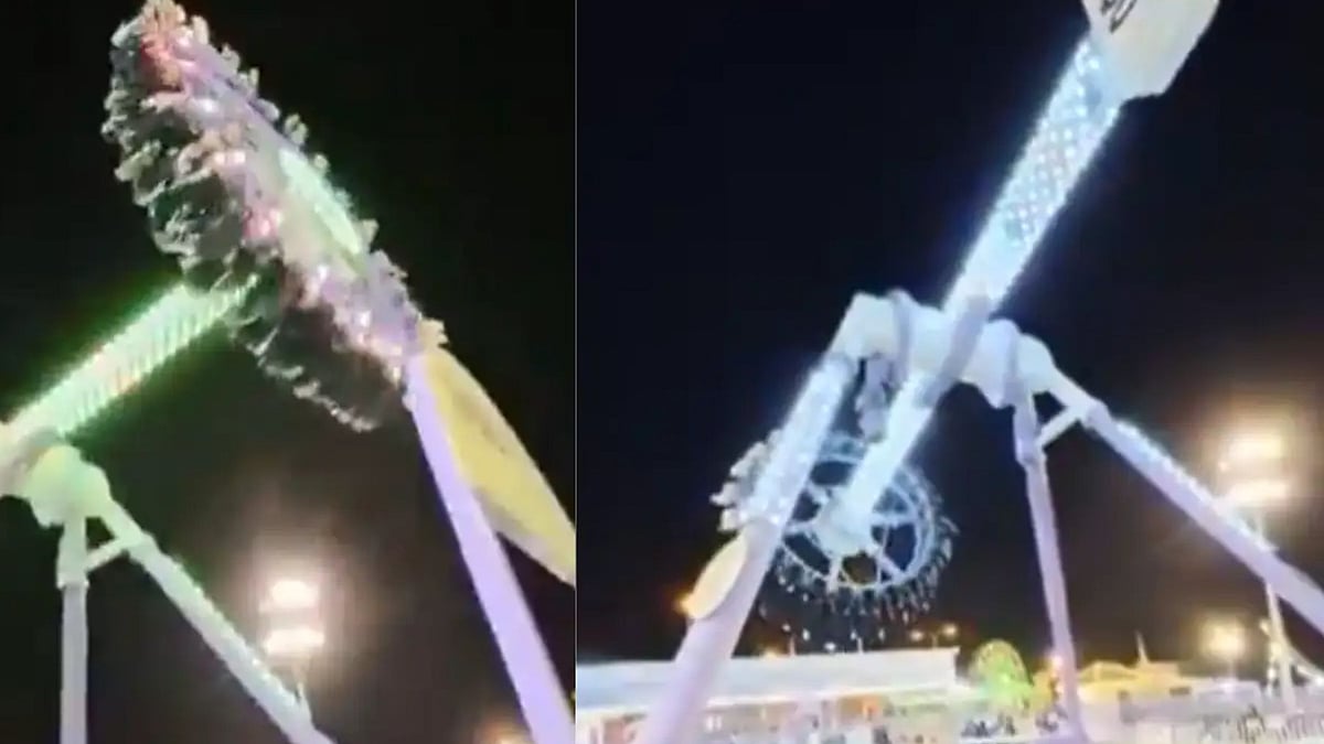சவுதி அரேபியா: ராட்சத ராட்டினம் இரண்டாக உடைந்து விபத்து: 26 பேர் படுகாயம் - பதறவைக்கும் வீடியோ!