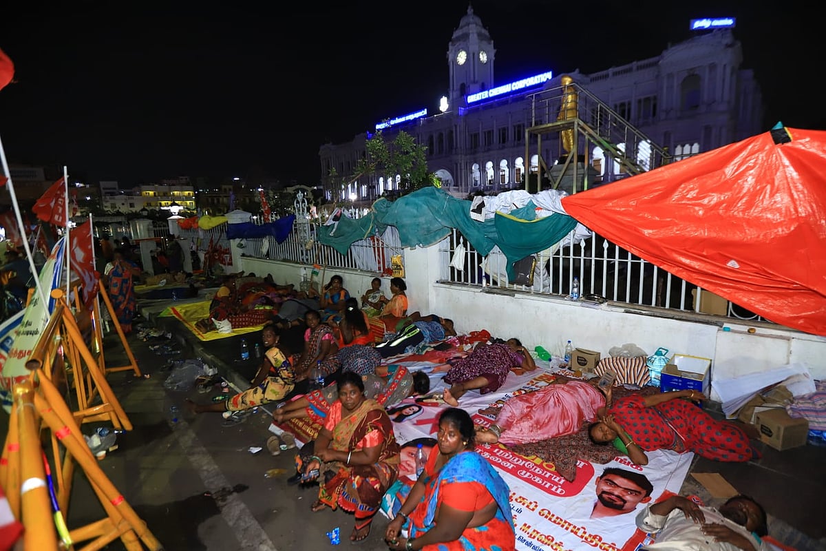 தூய்மைப் பணியாளர்கள் போராட்டம்: அமைச்சர் சேகர் பாபுவுடன் பேச விருப்பமில்லை - போராட்டக் குழுவினர்