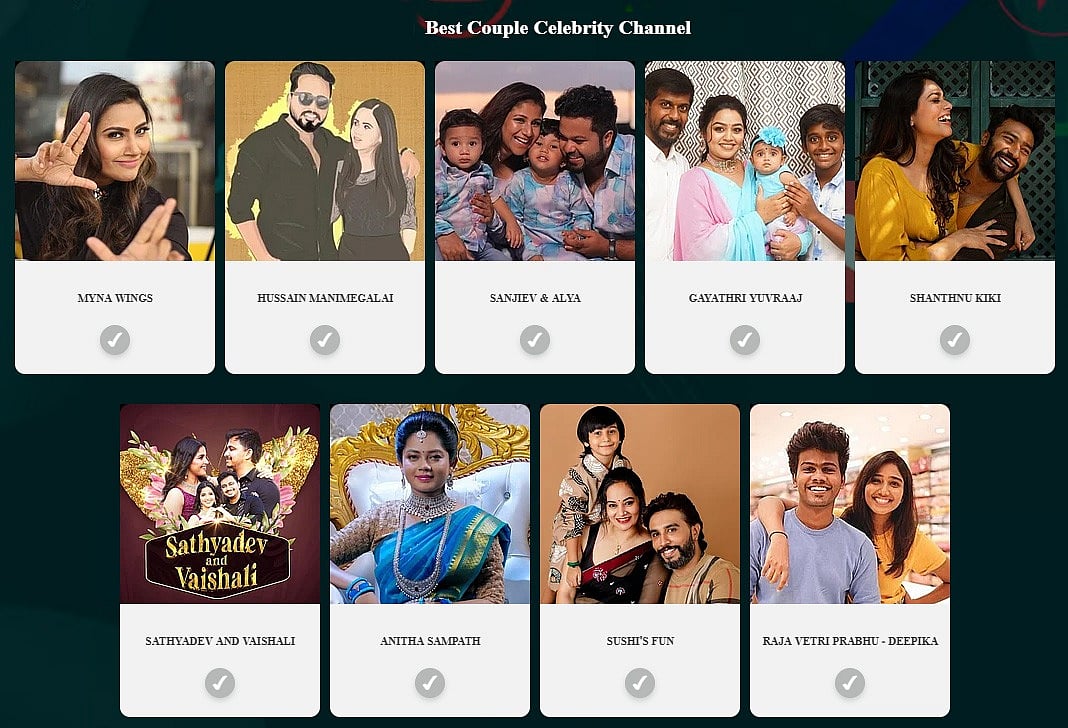 Best Couple Celebrity Channel - Nominations