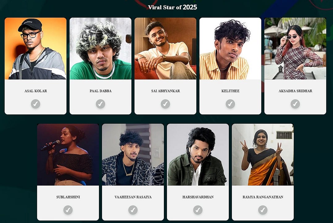 Viral Star Of The Year 2025 - Nominations
