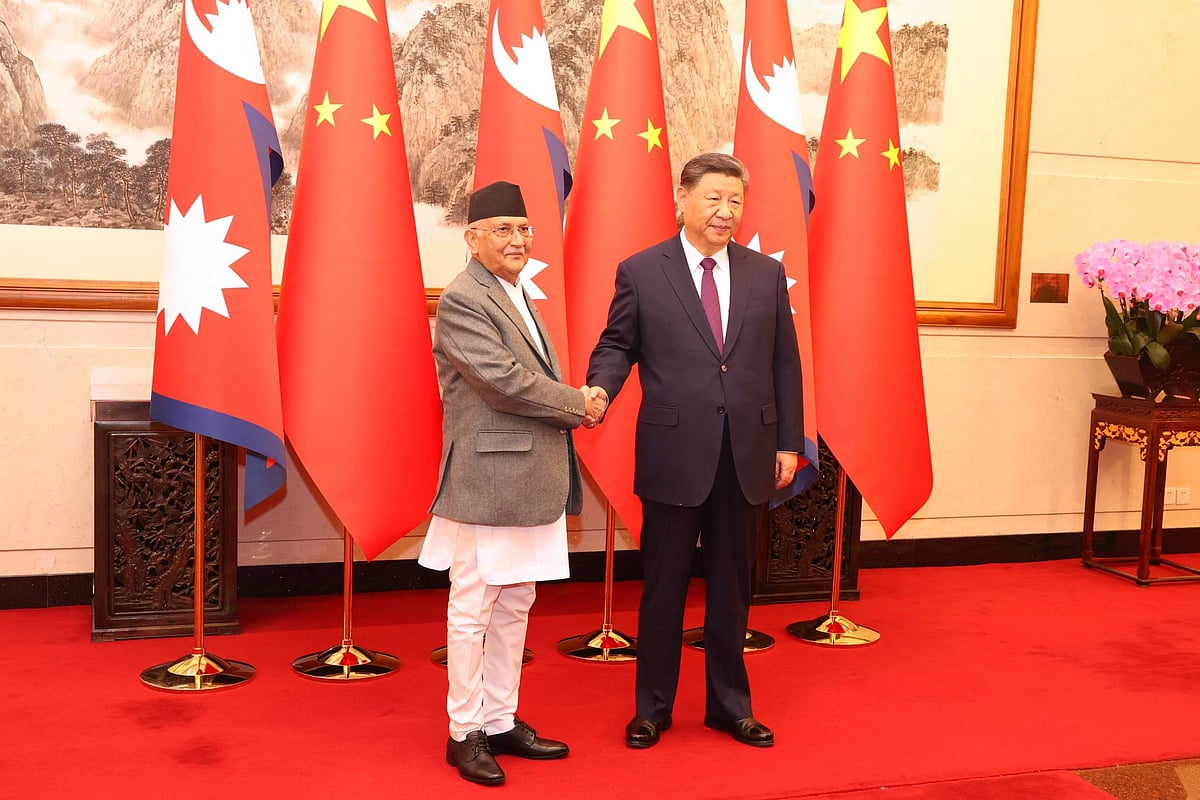 KP Sharma Oli with Xi Jin Ping