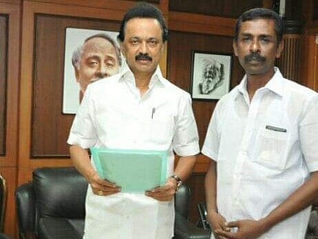 சிங்காநல்லூர் ஊராட்சிக்கு 3 முறை தலைவராக இருந்த ரமேஷ், ஸ்டாலினுடன் 
