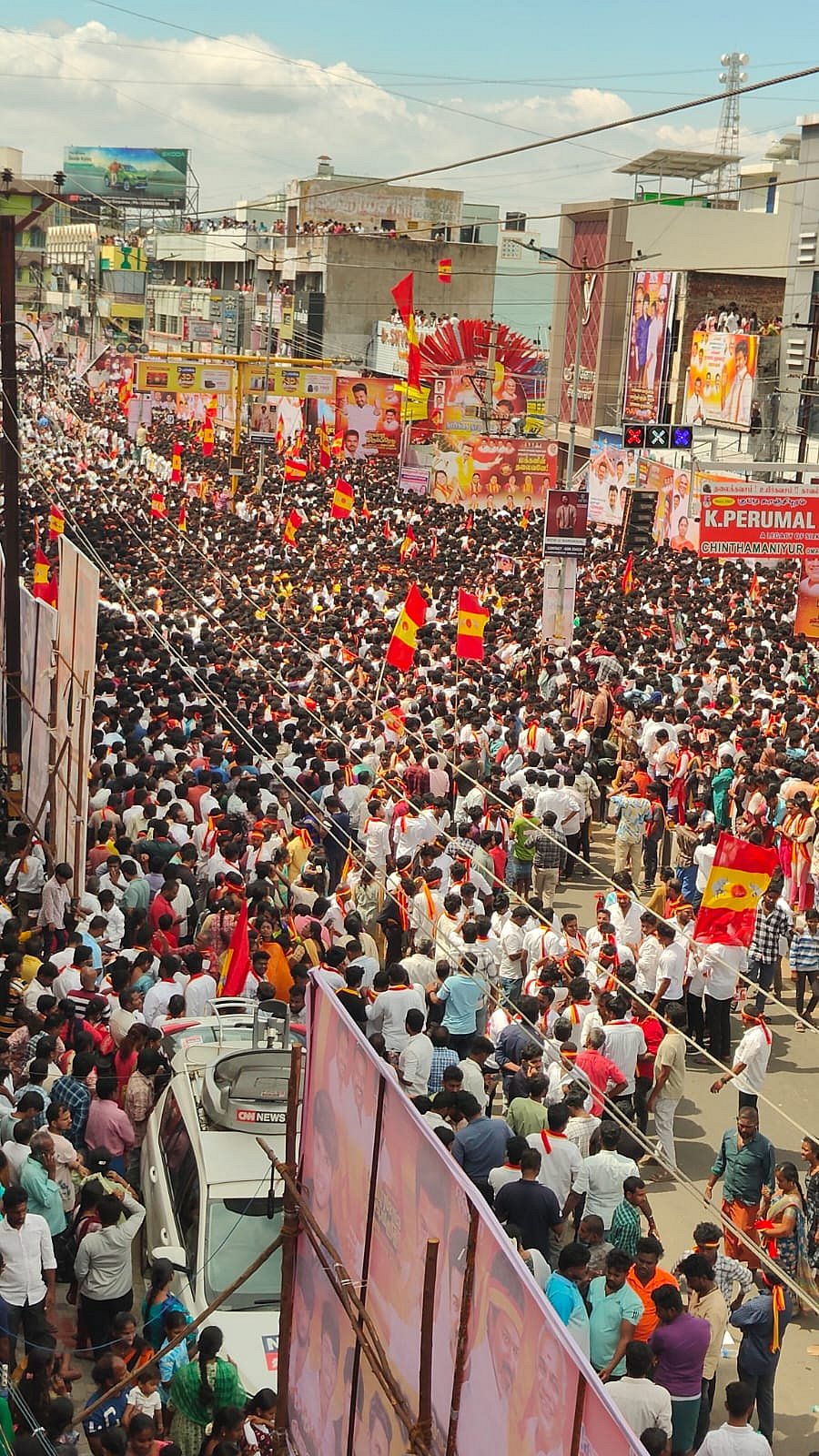 நாமக்கல்லில் திரண்ட தவெக படை