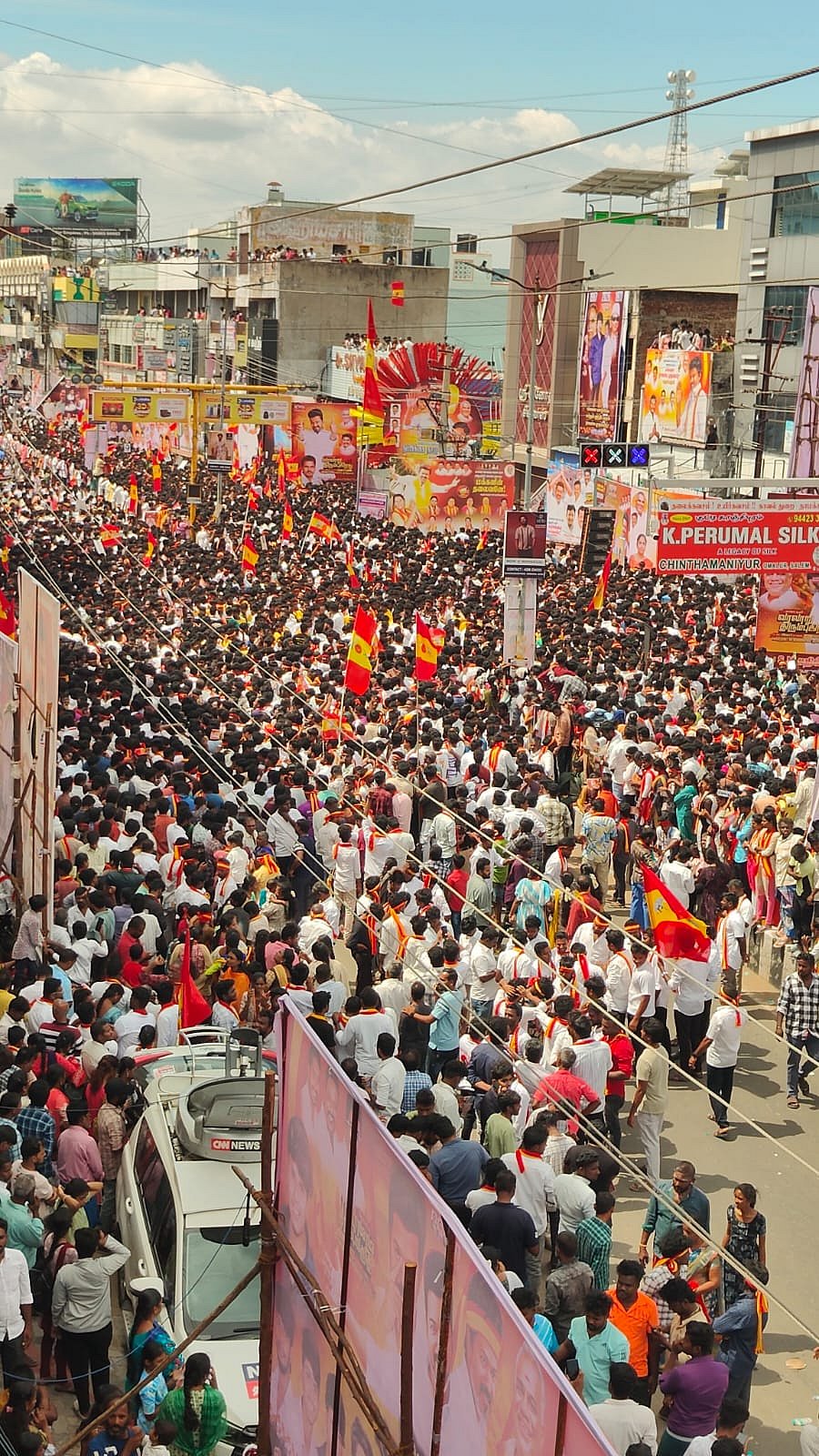 நாமக்கல்லில் திரண்ட தவெக படை