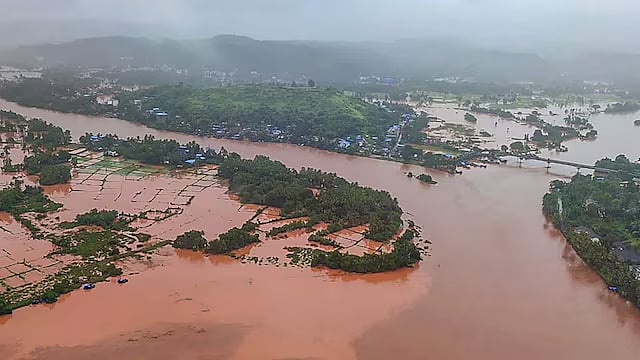 மகாராஷ்டிராவில் வெள்ளம் பாதிக்கப்பட்ட பகுதி