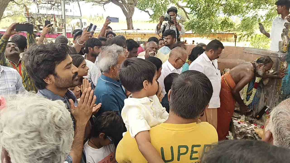 குலதெய்வம் கோயிலில் தனுஷ் வழிபாடு