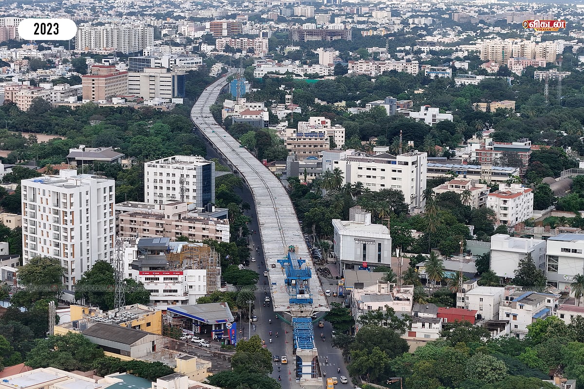 மேம்பாலம் கட்டுமான பணிகள்