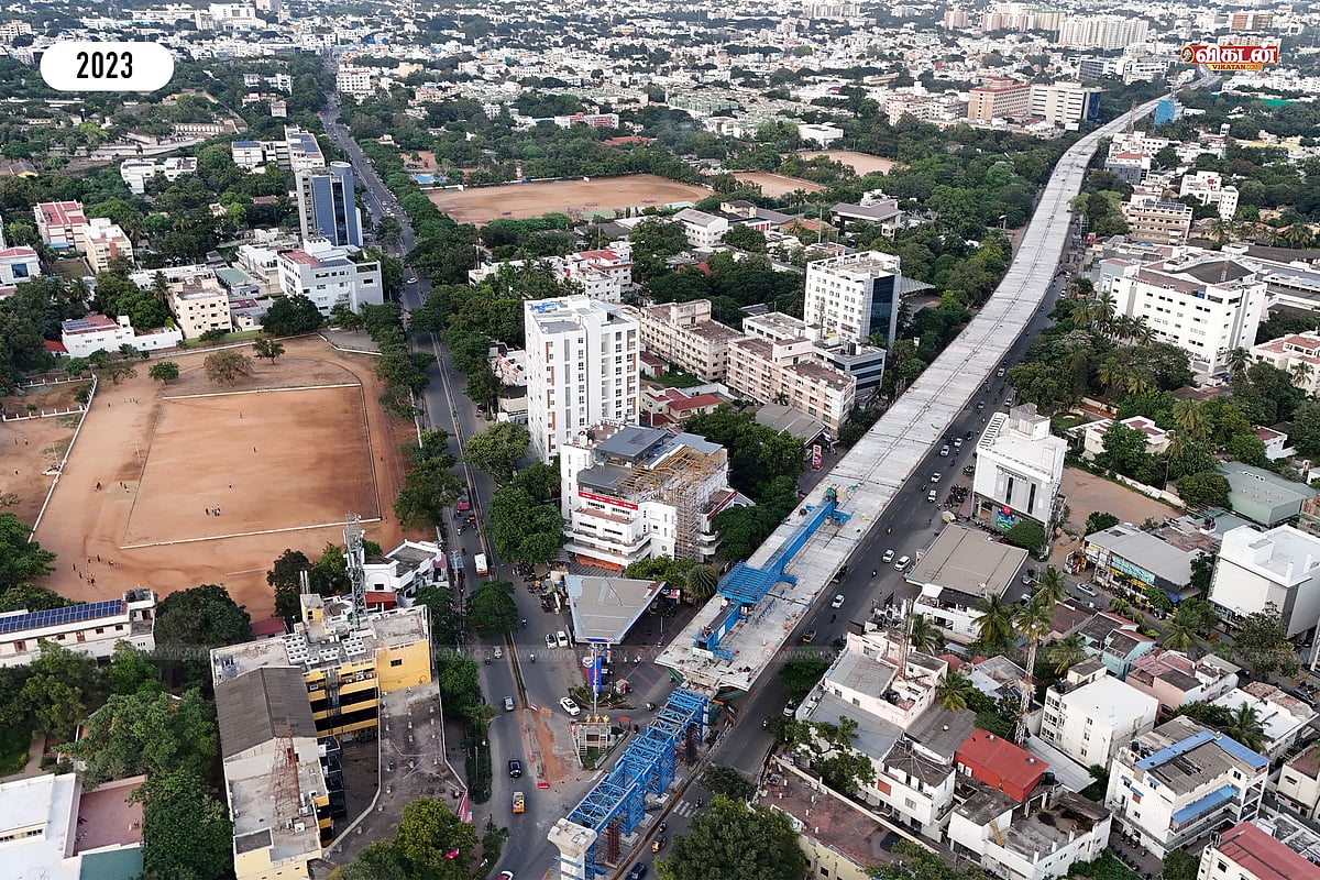 மேம்பாலம் கட்டுமான பணிகள்