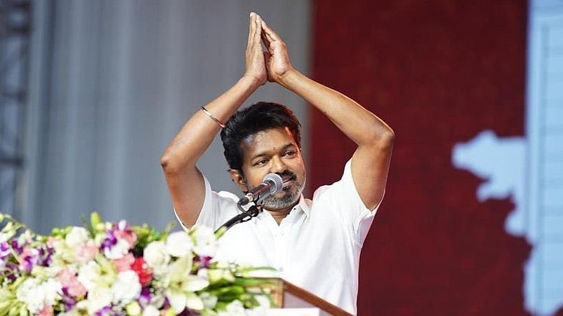 தமிழக வெற்றிக் கழகம் கட்சியின் தலைவர் விஜய்