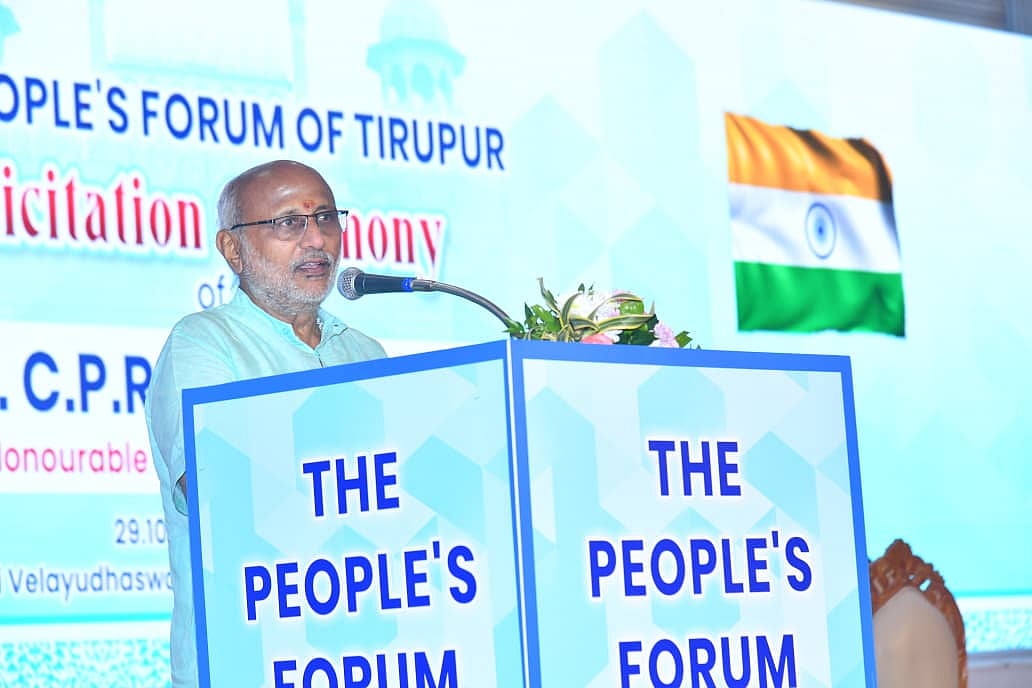 திருப்பூர் வந்த துணை ஜனாதிபதி சி.பி.ராதாகிருஷ்ணன்; பிரமாண்ட வரவேற்பு