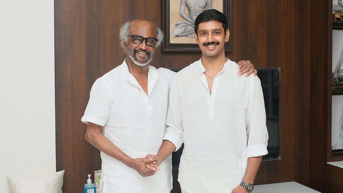 ஹீரோவாக அறிமுகமாகும் சிவாஜியின் பேரன்; ரஜினியைச் சந்தித்து வாழ்த்து பெற்ற தர்ஷன் கணேசன்