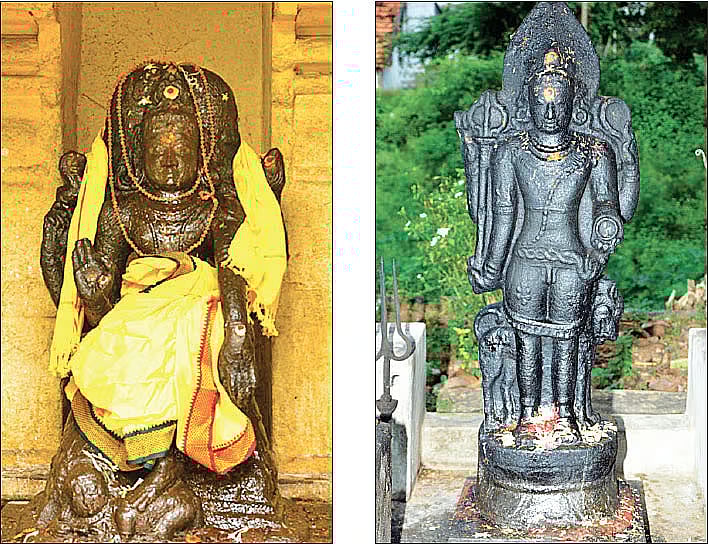 திருக்களம்பூர் கதலிவனேஸ்வரர் கோயில் தட்சிணாமூர்த்தி மற்றும் பைரவர் 