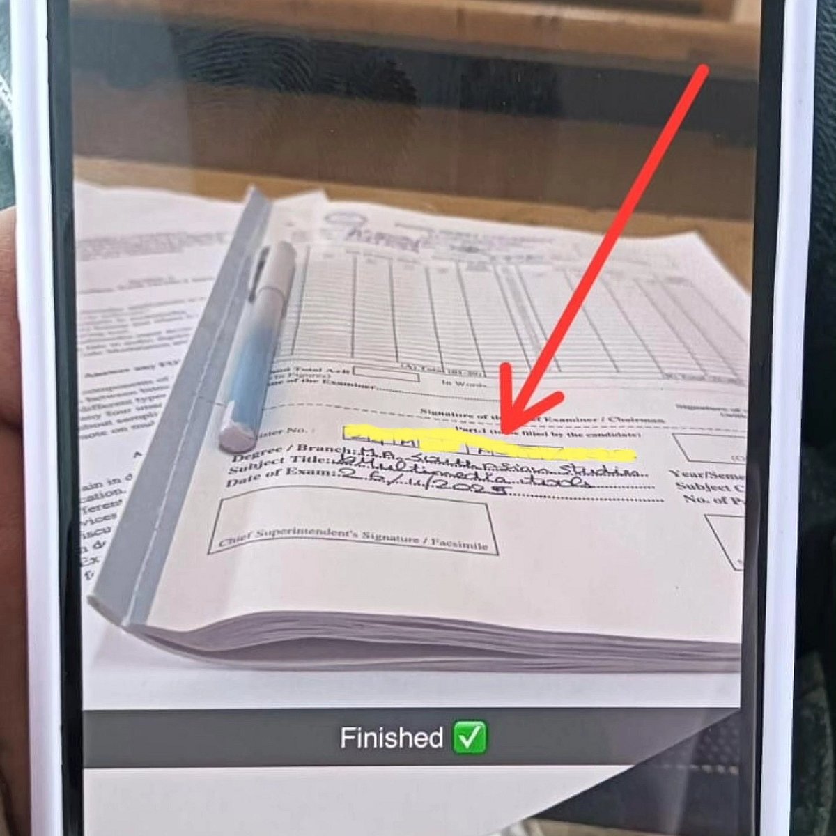 சர்ச்சைக்குறிய விடைத்தாள்