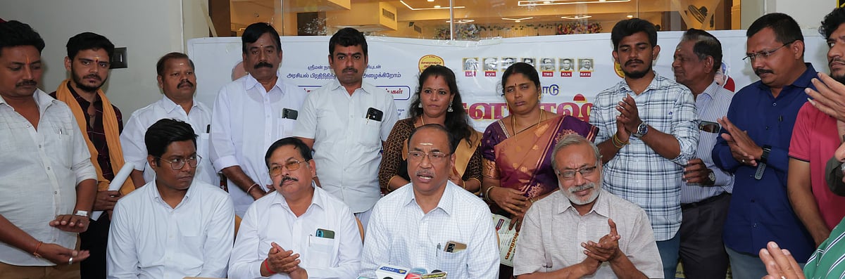 செளராஷ்டிரா அரசியல் ஒருங்கிணைப்புக் குழுவுடன் கே.ஆர்.எம் கிஷோர்குமார்,