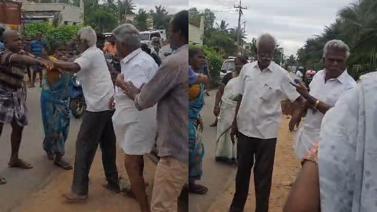 மூதாட்டியைத் தாக்கிய முன்னாள் எம்எல்ஏ 