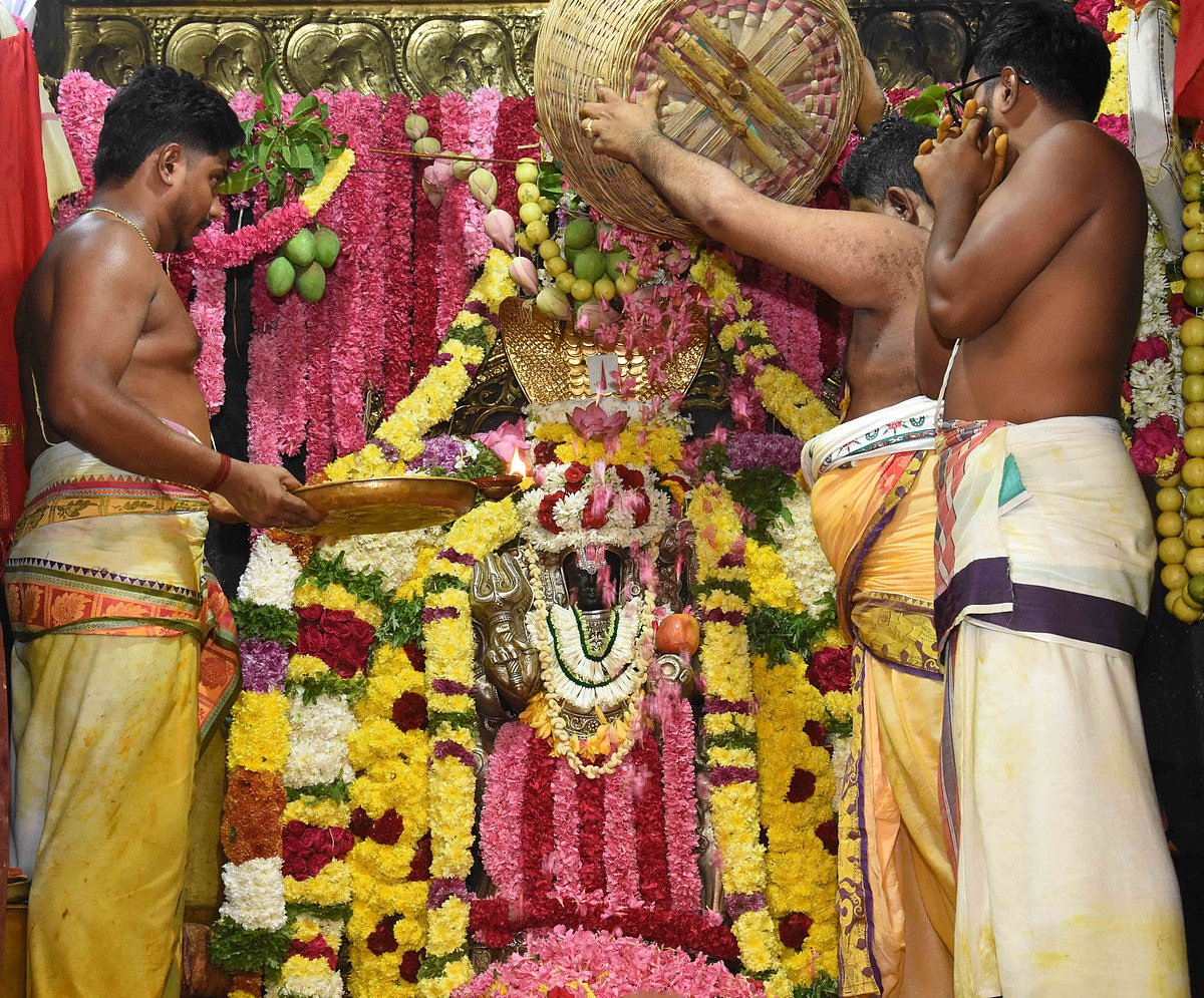 தாடிக்கொம்பு: தேய்பிறை அஷ்டமியில் பைரவருக்கு விசேஷ அபிஷேகம்