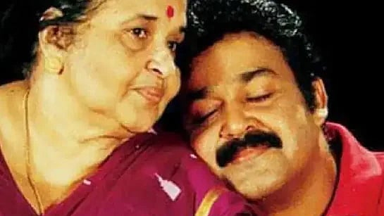 Mohanlal with his mom