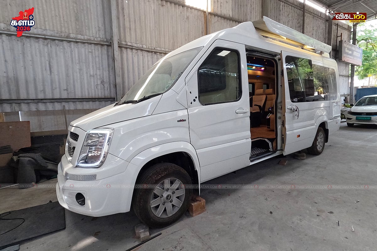 கோவை : அதிநவீன வசதிகளுடன் தயாராகும் தேர்தல் பிரசார வாகனங்கள் !