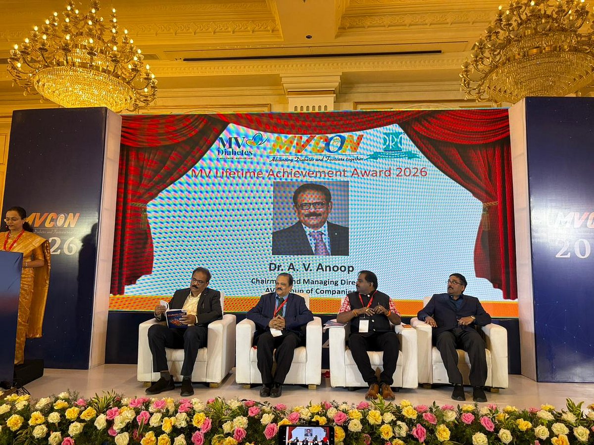 சர்க்கரை-நோய்-சிகிச்சை:-MVCON-2026-மாநாட்டில்-டாக்டர்-ஏ.வி.அனூப்பிற்கு-வாழ்நாள்-சாதனையாளர