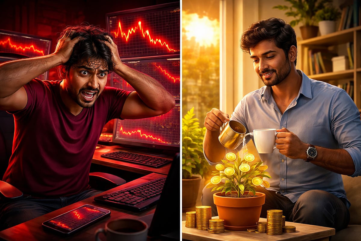 Non-Ergodic Trader Vs Ergodic Investor